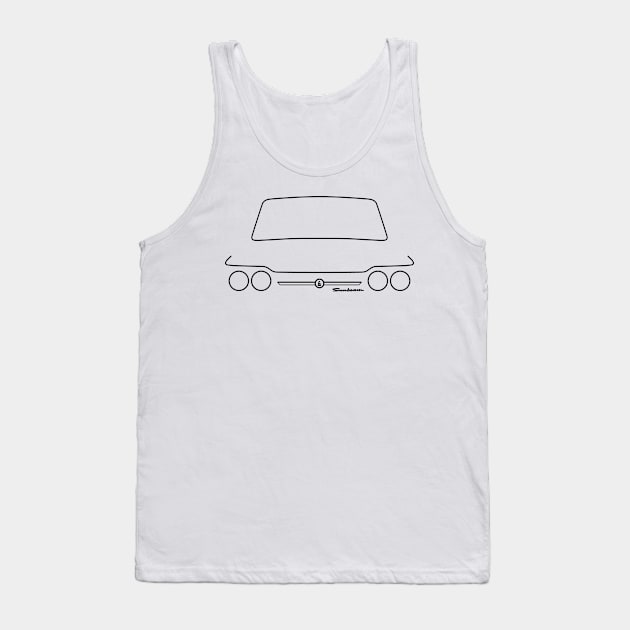 Sunbeam Stiletto classic car outline graphic (black) Tank Top by soitwouldseem